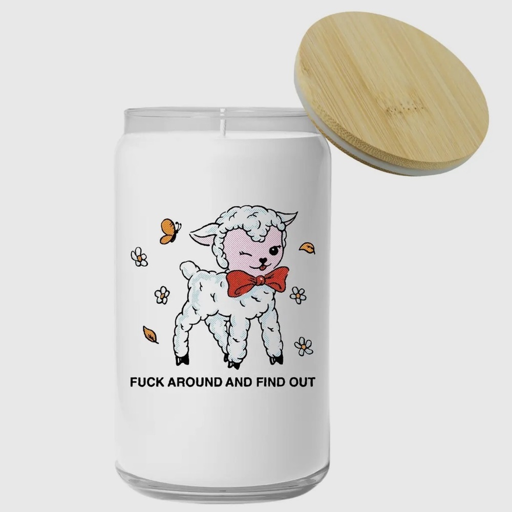 F*ck Around and Find Out Candle ~Brand New! 🐑